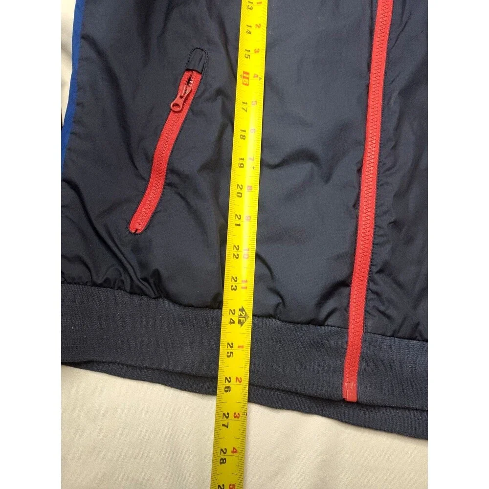 Vintage Nike Hoodie Full Zip Size M Red And Navy Women Medium Pockets Lined - Picture 7 of 8